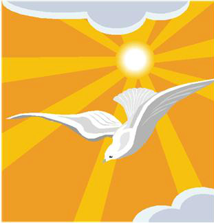 clip art - dove coming from sky